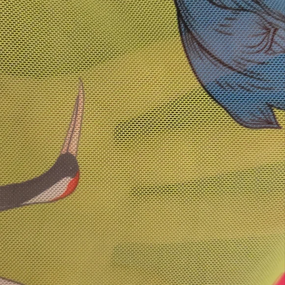 🌻NWOT, Sheer Colorful Patterned Scarf - Picture 4 of 4